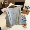 Top de punto hueco, intrincado, con lentejuelas, diseño detallado, para mujer, otoño/invierno, estilo relajado, crochet hueco, suéter holgado
