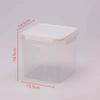 Caja de Almacenamiento de Plástico Cuadrada Cubo de Plástico para Alimentos Caja de Almacenamiento de Granos Cubo Liofilizado Apilable Caja de Cubo de Almacenamiento de Granos para Conservar la Frescura