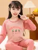 Ropa y Pantalones de Algodón Puro de Otoño para Niños, Pijamas Infantiles, Conjunto de Ropa Interior Térmica para Niños Pequeños y Medianos, Camiseta de Algodón Base para Bebés Niñas