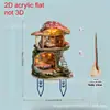 Ornamentos de jardim de animais planos 2D mais vendidos transfronteiriços para jardim, varanda, pátio, decoração de gramado com estaca de sapo