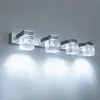 Luz frontal de espelho LED transfronteiriça, luminária de parede simples estilo nórdico para banheiro e quarto em aço inoxidável, luminária de parede para banheiro