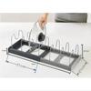 Rack de Armazenamento para Gaveta de Utensílios de Cozinha e Panelas Rack de Armazenamento de Cozinha Artefato Organizador de Tampas de Panelas Rack de Assadeira Ajustável Telescópico