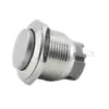 Loniu 19mm Interruptor de Botón Metálico Autoenclavable Auto-Restablecible de Cabeza Alta sin Luz Autoenclavable Reinicio Encendido Alimentación Botón Impermeable