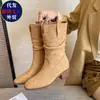 Botas de moda, botas altas de mujer, nueva colección otoño/invierno 2026, botas de montar de caña alta adelgazantes, botas con plataforma que aumentan la altura
