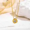 Colar Pingente de Zircônia Design de Nicho Material 316 Versátil Europeu e Americano Exquisito Formato de Meteoro Joia Incrustada Atacado