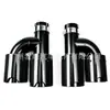 La punta de escape de fibra de carbono de doble salida tipo H estilo M es adecuada para BMW 525i 528i 530i G30 G31 MP