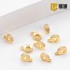 Banhado a ouro micro-incrustado em forma de anel com contas penduradas 14K envolto em ouro cor-preservando diy artesanal colar espaçador jóias pulseira material