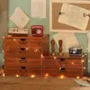 Elevador de Monitor tipo Cajón Madera Retro Escritorio Multifuncional Computadora Completa HN37ZZ1 Gabinete de Oficina