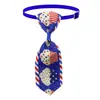 En stock Mascota Nuevo Bandera Americana Día de la Independencia Gato Perro Corbata Corbata Collar Accesorios Lazo Suministros para Mascotas