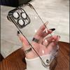 Capa de celular eletrogalvanizada sem bordas para Apple 16Promax metal nu ultrafina iPhone16 capa protetora transparente