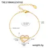 Rueda de la fortuna Europea y Americana Mamma amor circonita letra collar clavícula pulsera acero titanio PVD chapado oro 18K traje
