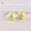 Cuentas Perforadas de Color Sólido Galvanizado Color Mágico AB Agujero Recto Cuentas Redondas Pulsera DIY Cadena de Teléfono Móvil Accesorios de Joyería Acrílicos