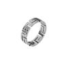 Anillo Nuevo Elegante Simple de 18Kins Personalizado de Shengxi para Mujer, Estilo Cool, Anillo Estilo Igual de Celebridad de Internet, Patrón de la Gran Muralla