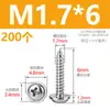 M1.7M2M2.6M3M4M5 Acero Inoxidable 304 Pwa Tornillos Autorroscantes de Cabeza Redonda con Arandela y Espaciador Tornillos para Madera