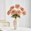 Vaso de Cerâmica Original Linha Simples Cor Dopamina Arranjo de Flores Arte Decoração de Mesa para Sala de Estar Presente de Inauguração