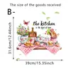 Decoración de Pared para Cocina y Restaurante Estilo Americano Transfronteriza Pegatinas de Pared Utensilios de Cocina Creativos Flores de Pan Pegatinas con Lema en Inglés