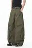 Pantalones Anchos Holgados de Estilo Americano con Cordón y Caída Tridimensional para Hombre, Marca Nueva de Tendencia Primavera 2026 Pantalones Curvos Pantalones Casuales