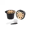 Compatible con cápsula Nestle nespresso-rellenable carcasa de café filtro de acero inoxidable chapado en oro