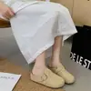 Zapatos estilo Birkenstock para mujer con suela gruesa y que aumentan la altura, nueva colección de otoño, diseño sin cordones, punta cerrada, estilo media pantufla, perfectos para quienes prefieren la comodidad y la facilidad de uso