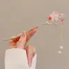 Horquilla de flor con borla para niñas, nuevo estilo chino, horquilla de estilo antiguo de nicho de alta gama, accesorio para el cabello para Hanfu y cheongsam