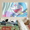 Sanación Anime Doraemon Dibujo Animado Lindo Tela Colgante Celebridad de Internet Fondo de Foto Tela Decoración de Dormitorio Cabecera Tela Colgante