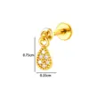 Henson Haste Rosqueada Internamente de Aço Inoxidável 1.2X8Mm Unha de Lábio Margarida em Forma de Diamante Unha de Osso da Orelha Joias de Piercing Europeias e Americanas