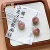 Pingente de Jade de Seda Dourada Natural de Xinjiang Colar Pingente de Flor de Pessegueiro Nuvem Auspiciosa Fivela de Paz Pingente de Jade