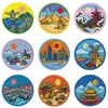 Parches Bordados de Destinos de Viaje del Mundo, Parches Termoadhesivos sin Coser, 9 Tipos de Insignias Conmemorativas de Check-In para Ropa