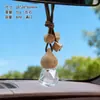 Botella de Perfume para Coche de Vidrio de Alta Transparencia Botella Vacía con Tapa de Madera de Haya Maciza Botella Plana para Aceites Esenciales Accesorios para Coche Directo del Fabricante