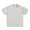 Camiseta Pesada Personalizada de 305g para Hombre, Versión Europea, Estilo Americano, Cuello Ancho, Cuello Redondo, Color Sólido, Marca de Moda Urbana, Camiseta de Manga Corta, Camiseta Básica