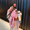 Cortador de unhas, limpador de ouvido, corda trançada, chaveiro de carro, pingente fofo, presente criativo para casal, decoração de chaveiro
