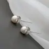Nafoge Joyería de Plata al por Mayor Moda Cuentas Pendientes de Plata Versátil Sencillo Pastel Pequeño Mujer Pendientes de Plata de Ley 925