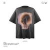 Camiseta de Manga Corta de Algodón Puro Pesado de 250 g, Marca de Moda Retro Americana, Anti-Pilling, con Efecto Desgastado, para Hombre y Mujer, Verano, Corte Holgado, Venta al por Mayor Transfronteriza