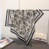Pañuelo Cuadrado Pequeño de Algodón y Lino con Patrón de Espiga Floral Fresca, Pañuelo para la Cabeza de Terciopelo tipo Seda, Chal, Pañuelo para el Cuello con Protección Solar, Pañuelo para Mujer