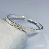 Pulsera de panal de plata esterlina 9999 para mujer, moderna, de alta gama, lujo ligero, sólida, abierta, juvenil, regalo para novia