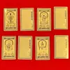 Oito Deuses Guardiões Adesivos de Celular com Folha de Ouro, Doze Signos do Zodíaco, Adesivos Dourados de Celular do Ano do Zodíaco, Pequenas Tiras de Papel, Amuletos do Ano do Zodíaco