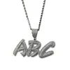 Nuevo Colgante de Letra Personalizado Plata 925 Incrustado con Moissanita Joyería Estilo Ins Versátil Collar Hip-Hop Accesorios de Moda