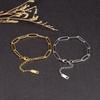 S14 Europeu e Americano Vento Frio Aço Titânio Ouro 18K Pulseira Feminina Design de Moda Pulseira Descoberta