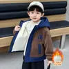 Chaqueta de Forro Polar para Niños Otoño Invierno 2026 Nuevo Suéter de Piel con Felpa para Niños Ropa de Invierno para Bebés y Niños Pequeños Abrigo de Algodón Engrosado