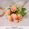 7 Cabeças de Rosa Artificiais, Rosas Falsas Grandes para Decorações de Casamento, Decoração de Parede de Flores, Exibição na Sala de Estar, Arranjo de Corredor, Arranjo de Flores Atacado