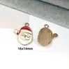 142 Colgantes de Navidad Colgantes de Aleación con Gota de Aceite Accesorios para Joyería DIY Colgante de Papá Noel Muñeco de Nieve Campana