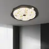 Lámpara de Dormitorio Normcore Italiana 2025 Nueva Lámpara de Techo de Flor de Lujo Accesible Lámpara de Estudio Negra Retro para Dormitorio Principal