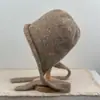Sombrero de Pescador de Punto de Gran Circunferencia con Lazo para Otoño e Invierno, Sombrero de Lana Cálido para Exteriores con Protección para los Oídos y el Frío, Gorro Dulce para la Cabeza para Mujeres