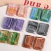 Corea del Sur pintura de tinta transparente floreciente pincelado pequeño rectangular diy accesorios de resina aretes horquilla material para funda de teléfono al por mayor