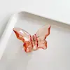 Acessórios de cabelo YHJ novo grampo de cabelo transparente de borboleta para meia-rabo grampo de tubarão para parte de trás da cabeça penteado adorno de cabeça grampo de cabelo