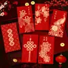 2027 Año del Cordero Sobre Rojo Hojuelas Doradas Escarchado Creativo Dibujos Animados 3D Zodiaco Cien Yuan Mil Yuanes Sobre de Dinero de la Suerte Bolsa de Sobre Rojo de Año Nuevo
