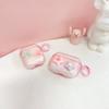 Adecuado para Apple AirPods Pro Funda Protectora 1/2 Generación Funda para Audífonos Inalámbricos Pro2 Generación Parche con Brillo Flor de Durazno
