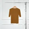 Venta de liquidación: Precio Especial en Top de Punto de Manga Corta para Mujer Yangzi Wool Grace Ajuste Delgado