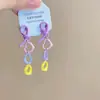 Pendientes Coloridos Que Se Pueden Usar Toda la Primavera y el Verano, con un Toque Exclusivo de Gama Alta, Pendientes Festivos de Flores con Cuentas para Mujer