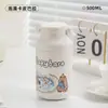 Taza Aislada Nueva y Elegante para Niñas, Taza de Café Portátil para Viaje, Taza de Bebida Directa Estilo Estudiante, Estilo Ins con Asa
